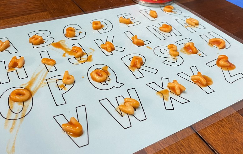 Fastest time to find and alphabetize the letters in a can of